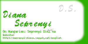 diana seprenyi business card